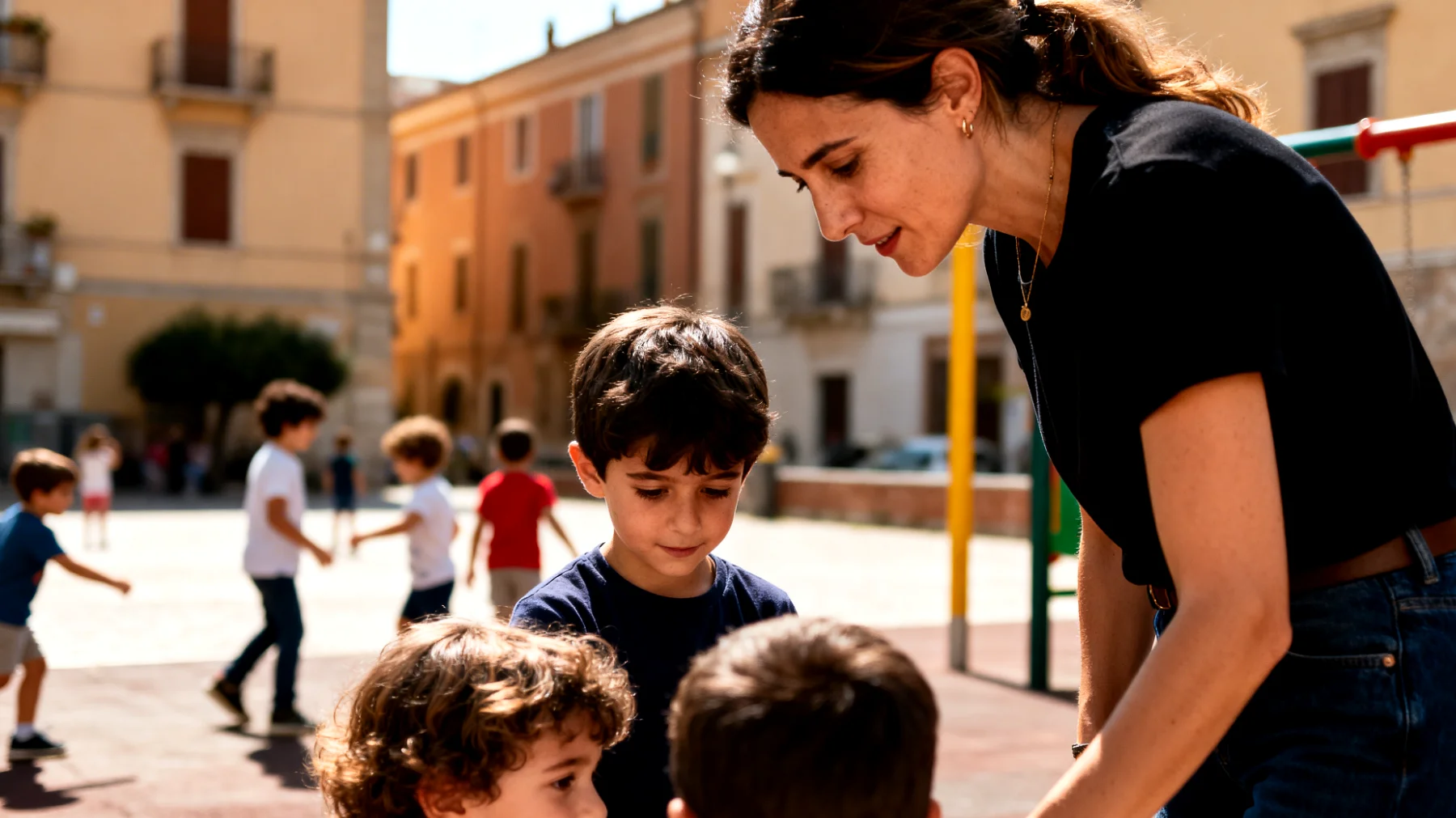 Una mamma tende a proteggere eccessivamente i suoi bambini, limitando la loro autonomia e impedendo loro di sperimentare situazioni nuove o potenzialmente difficili, con il rischio di ostacolare lo sviluppo della loro indipendenza e capacità di affrontare le sfide quotidiane"